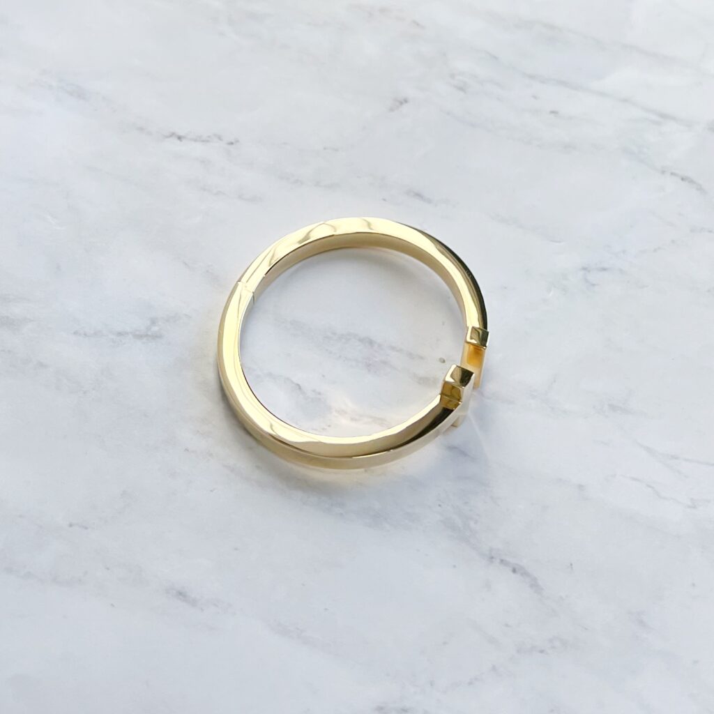 AN00541 Tiffany & Co 18k yellow gold T cuff bracelet