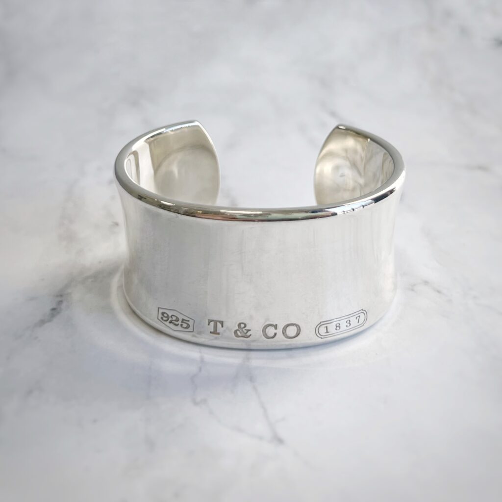 T & Co 1837 sterling silver wide cuff bracelet