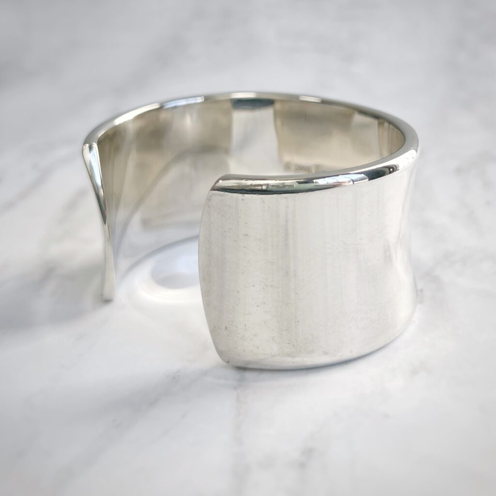 BR00360 T & Co 1837 sterling silver wide cuff bracelet