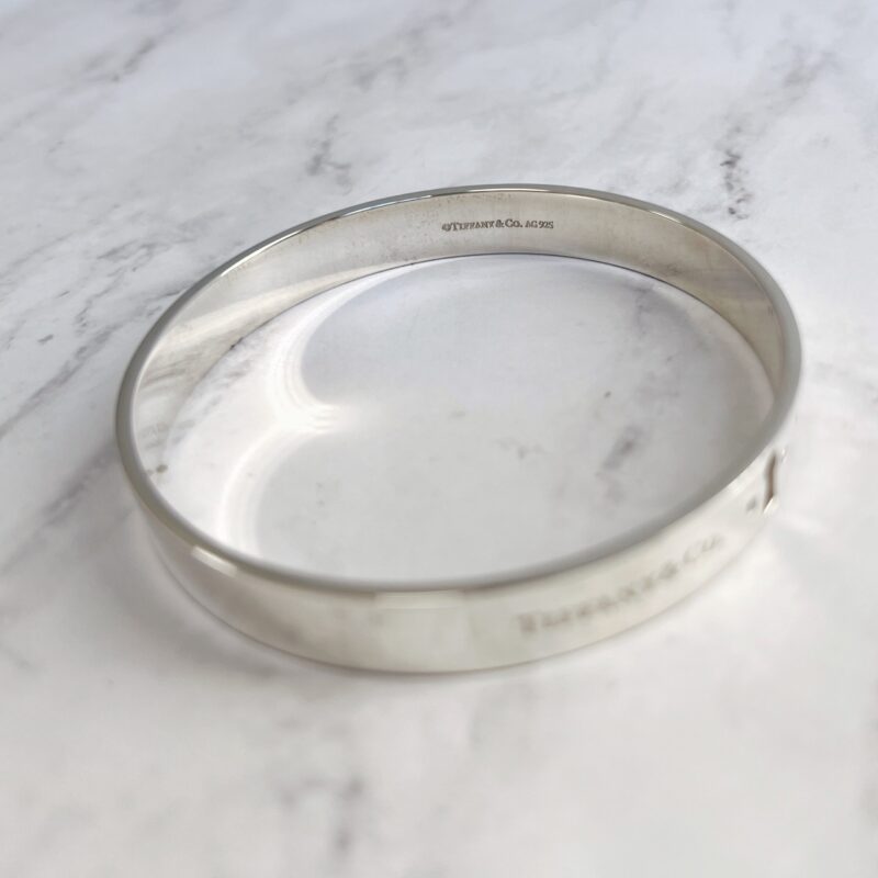 Tiffany & Co sterling silver key hole bangle bracelet