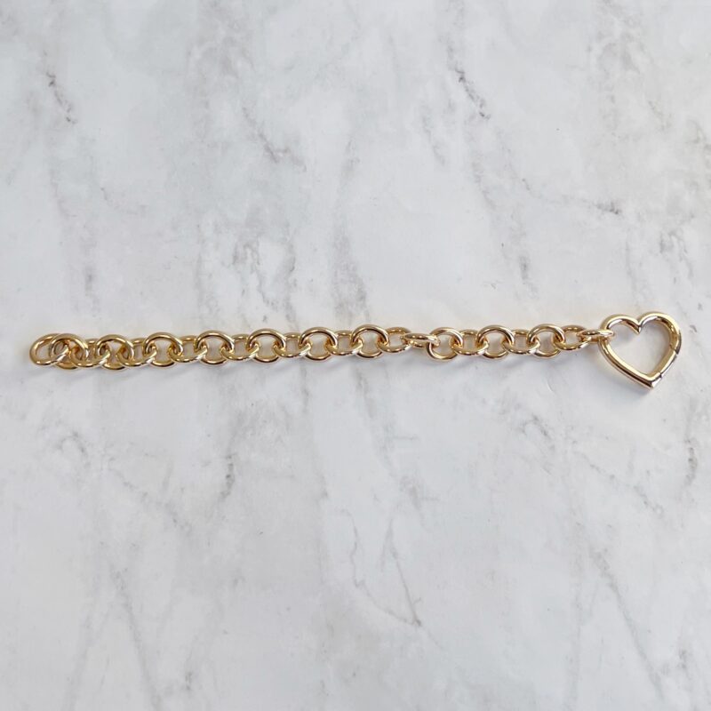 BR00356 Tiffany & Co yellow gold heart link bracelet
