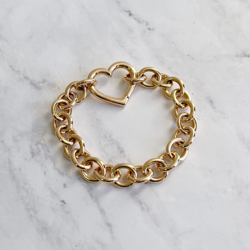Tiffany & Co yellow gold heart link bracelet