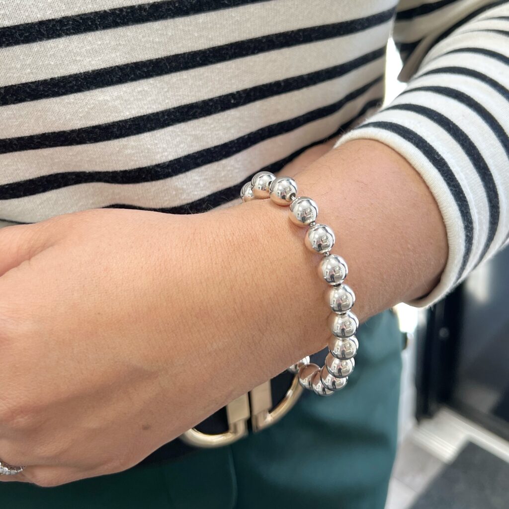 BR00358 Tiffany & Co. sterling silver ball bracelet