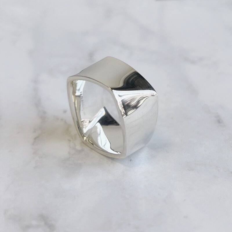 Tiffany and co sterling silver wide torque ring