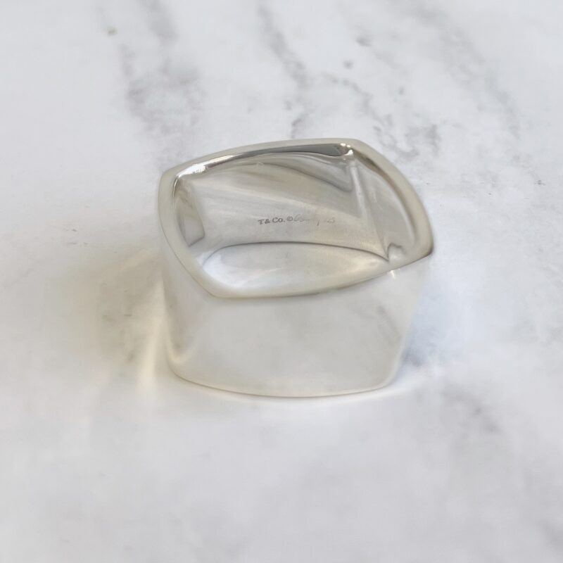 Tiffany and co sterling silver wide torque ring