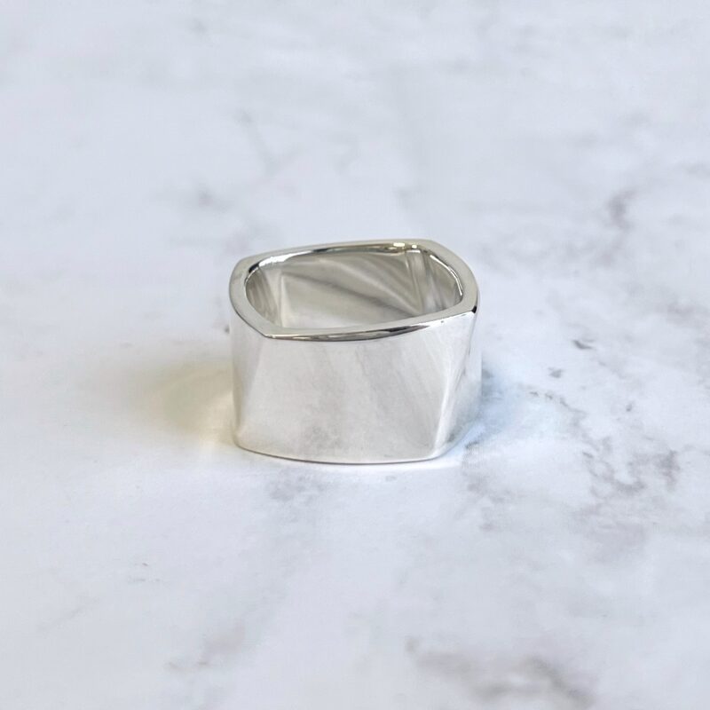 Tiffany and co sterling silver wide torque ring