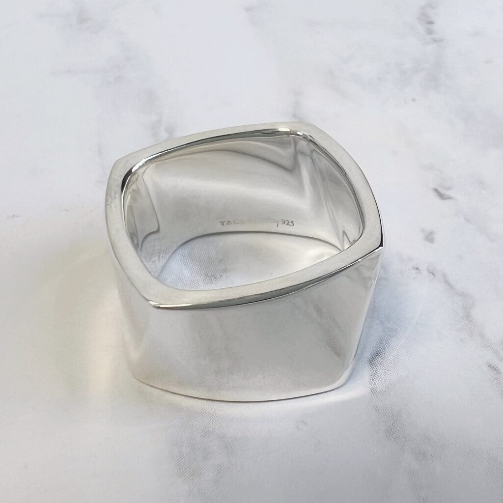 Tiffany and co sterling silver wide torque ring