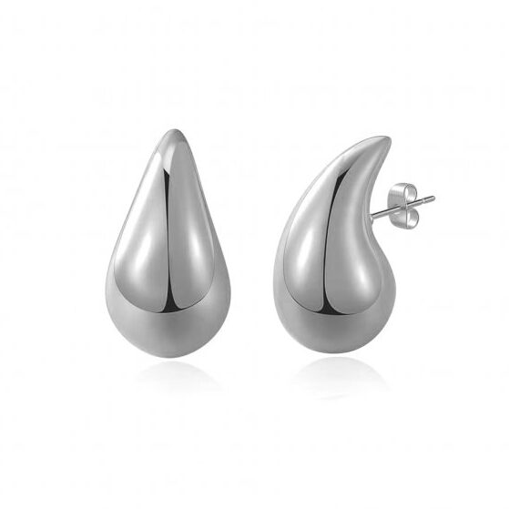 sterling silver chunky 20mm tear drop stud earrings