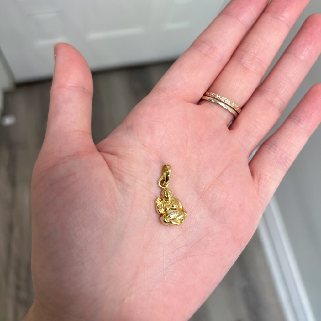 links of London 18k gold buddha pendant charm