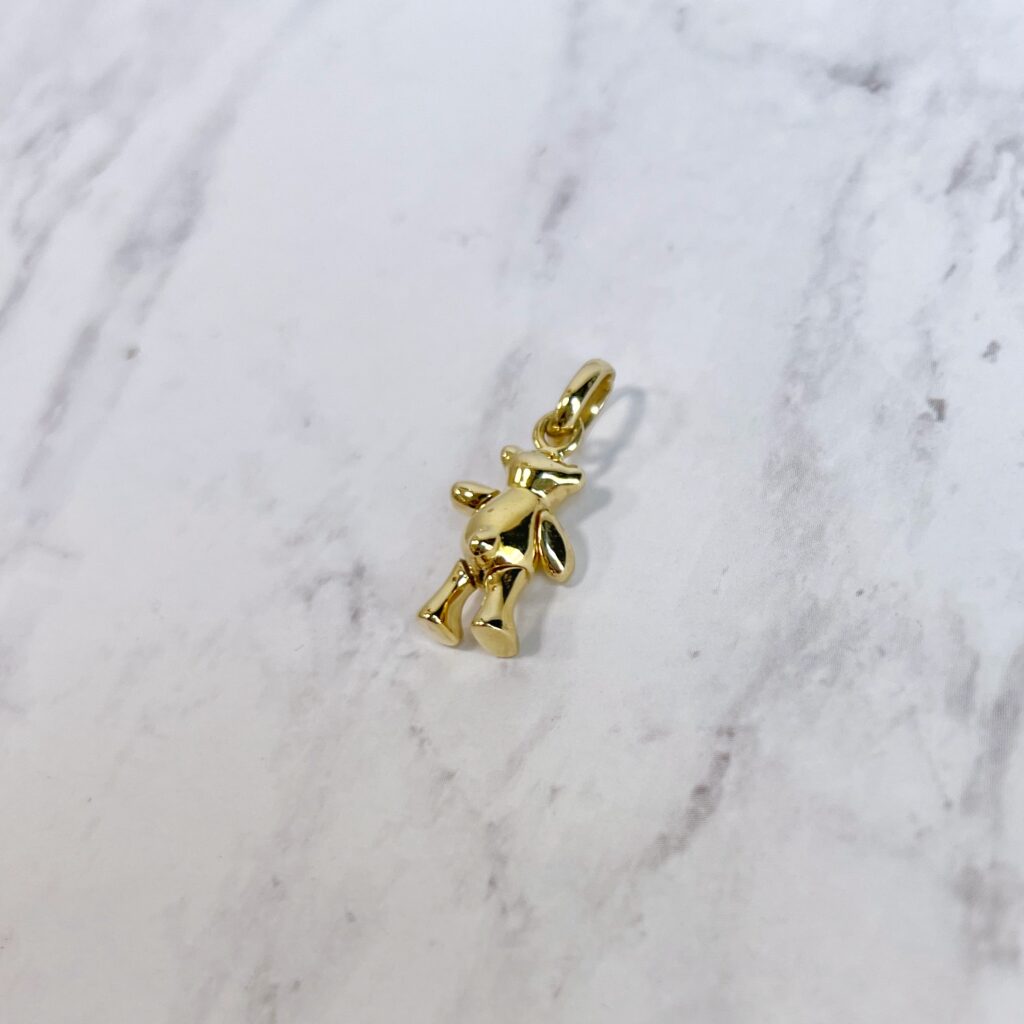 links of London 18k gold teddy bear pendant charm