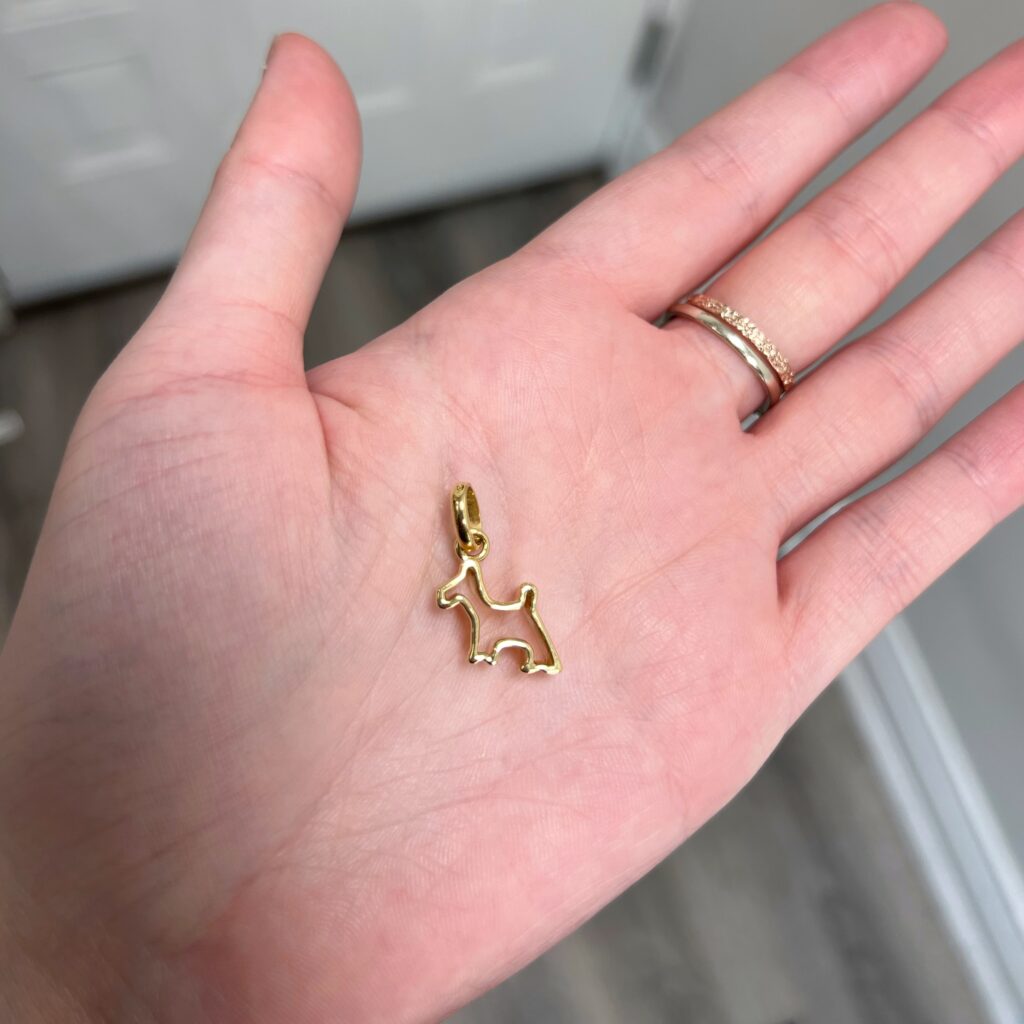 links of London 18k gold dog pendant charm