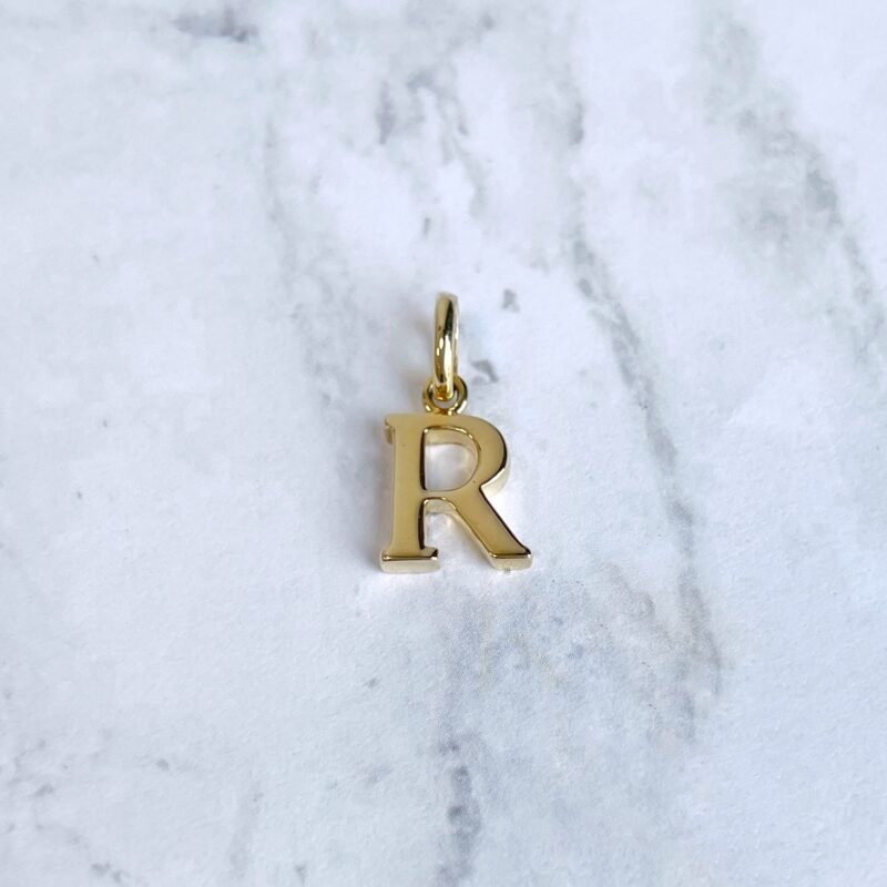 links of London 18k gold letter R initial pendant