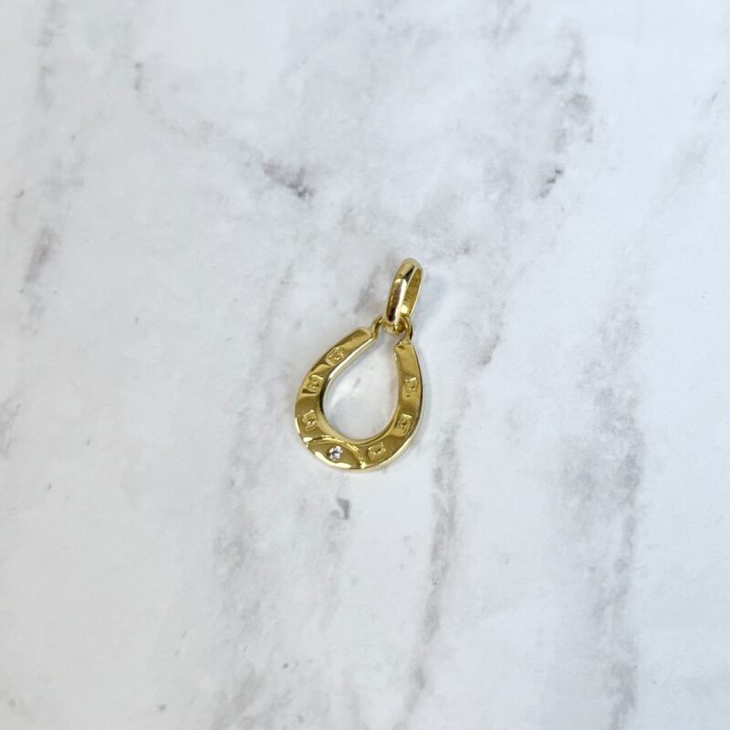 links of London 18k gold horseshoe pendant charm