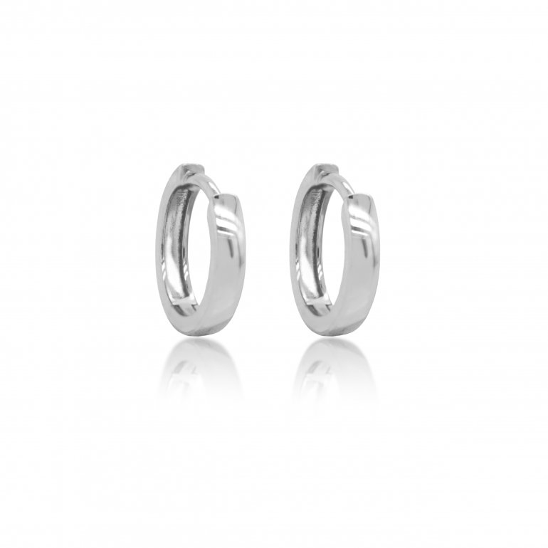 sterling silver huggie earrings