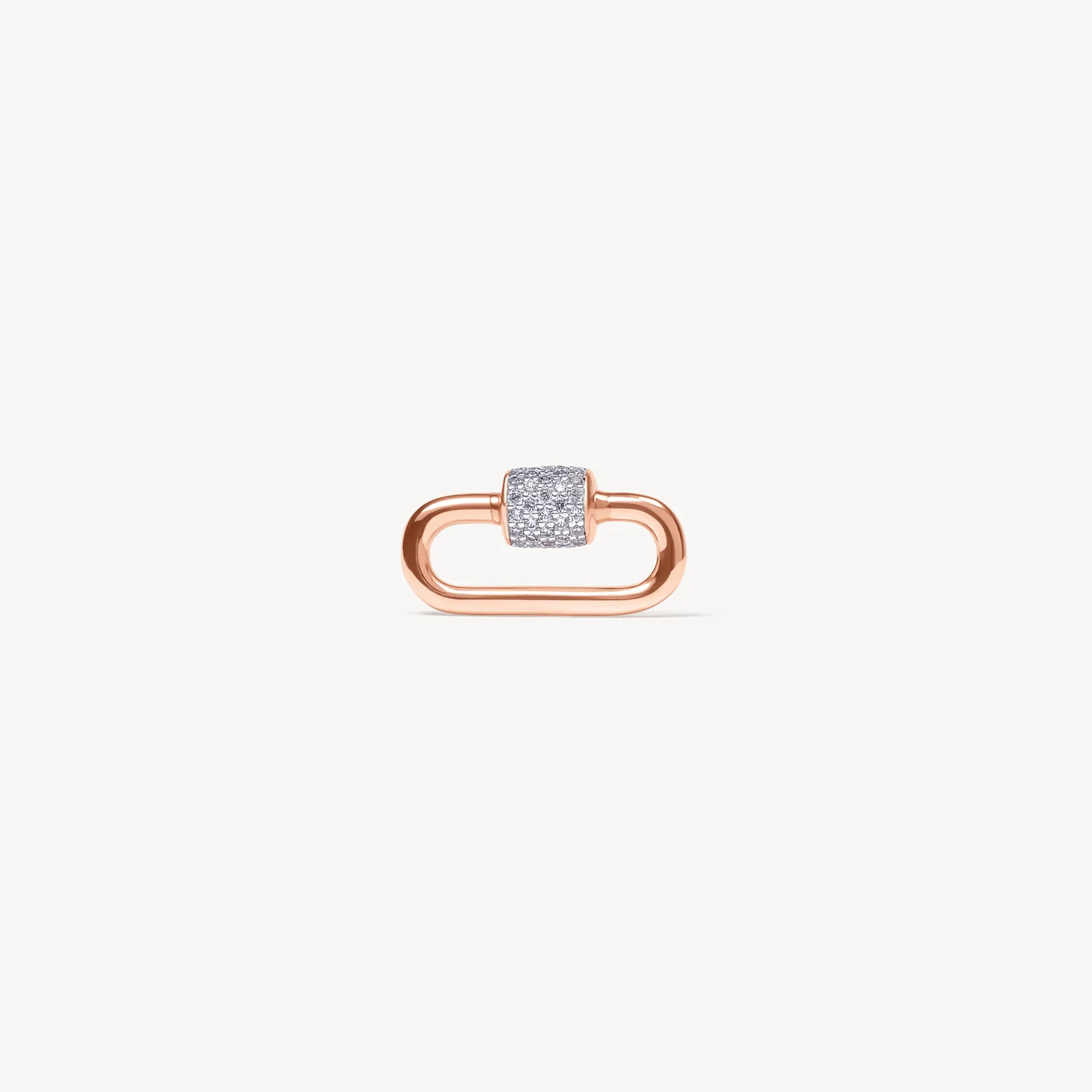 Carabiner Twist Link model rose gold vermeil necklace charm holder hillberg and berk