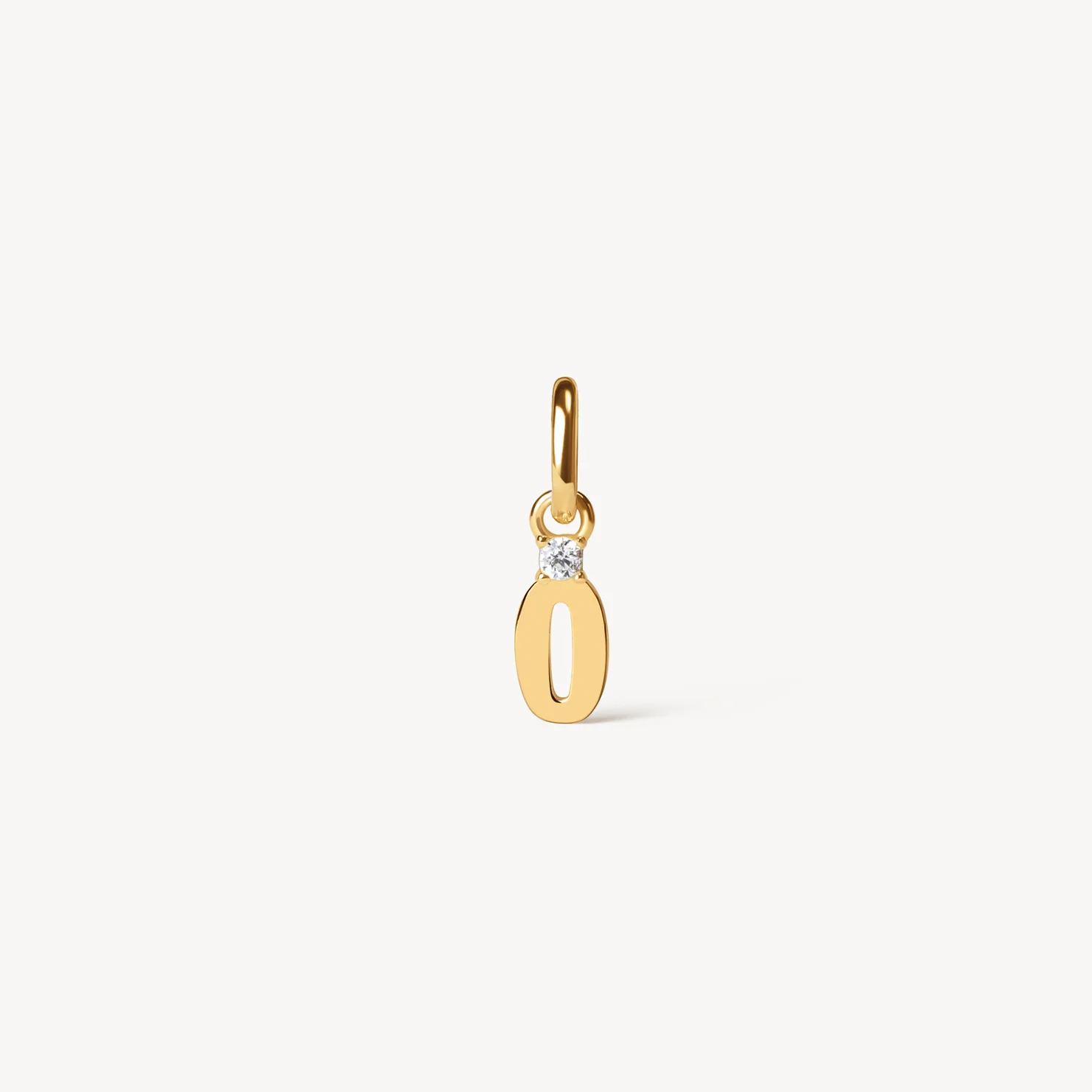 number 0 charm hillberg and berk gold vermeil