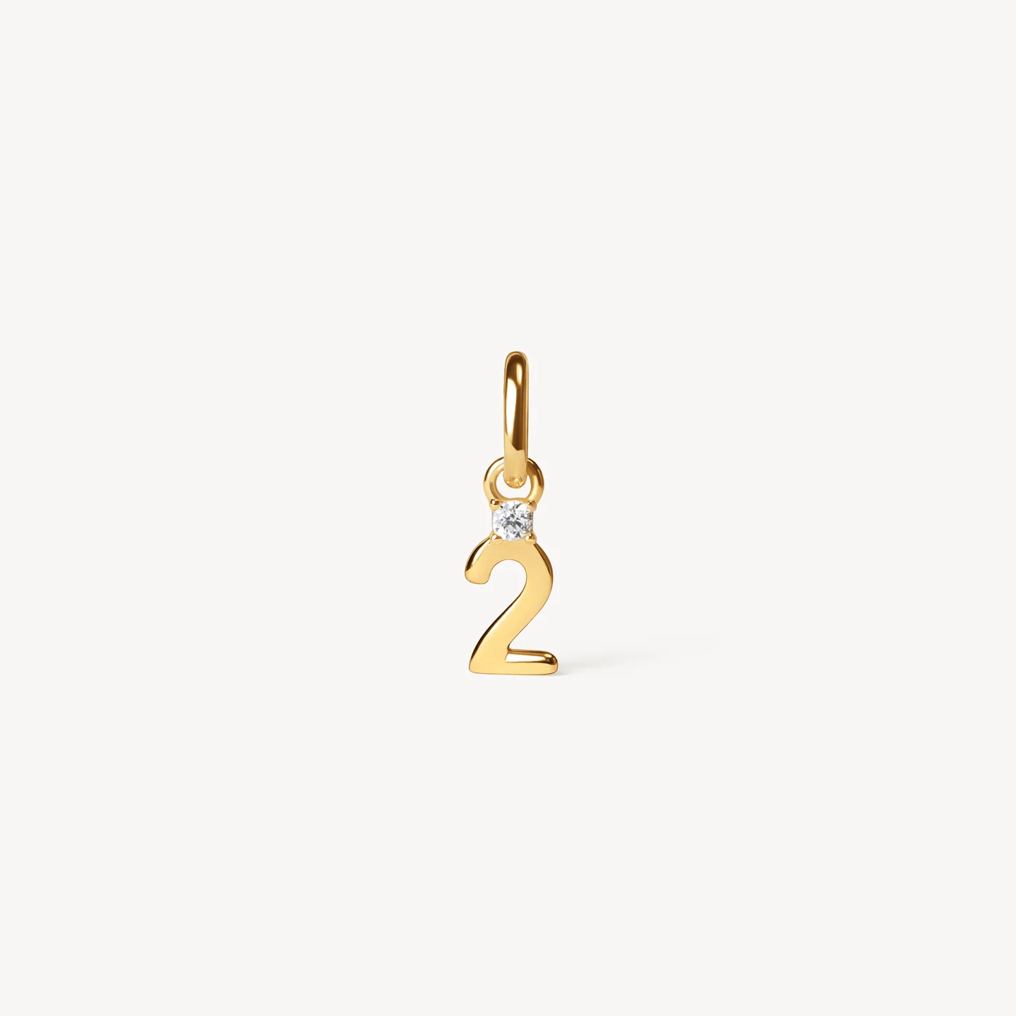 number 2 charm hillberg and berk gold vermeil