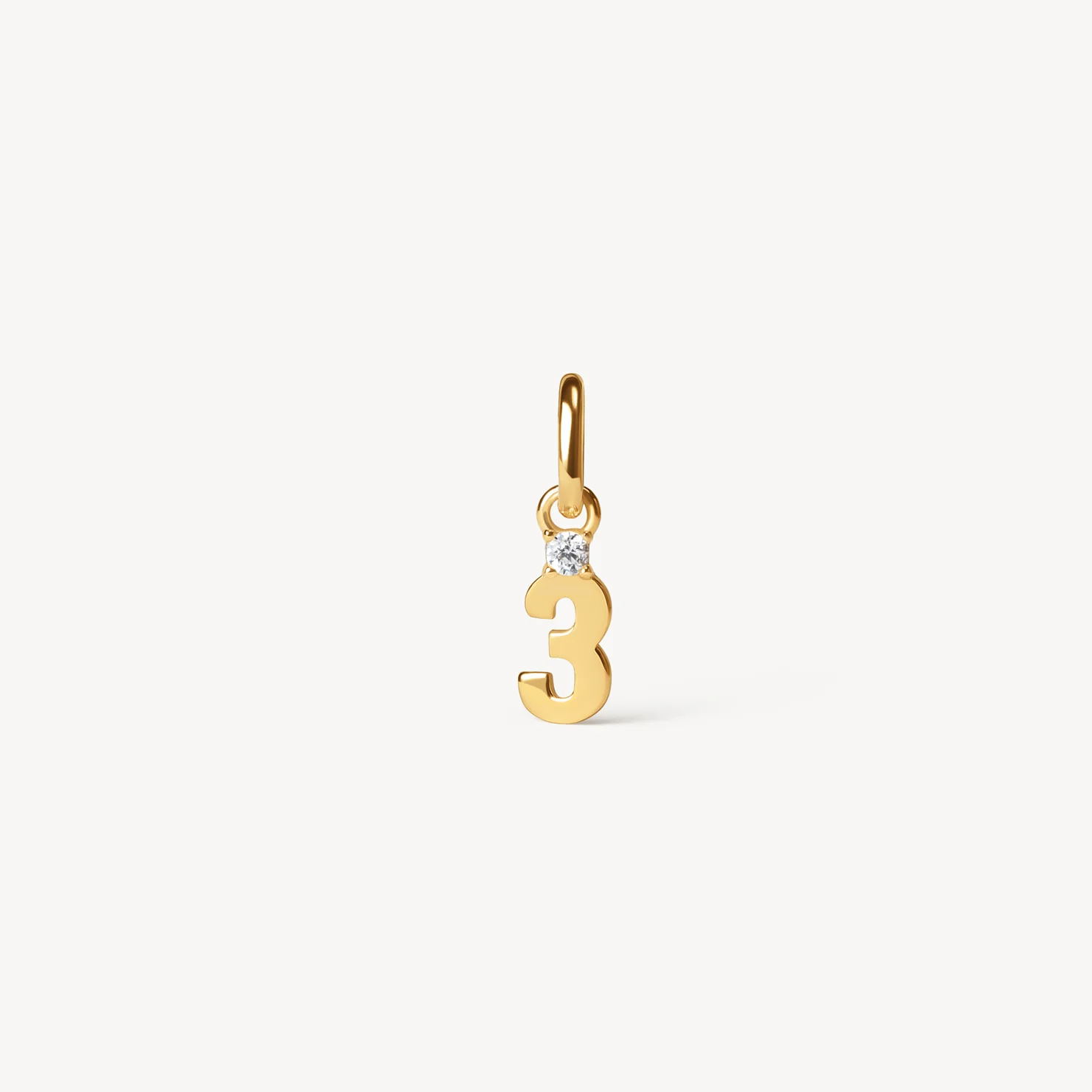 number 3 charm hillberg and berk gold vermeil