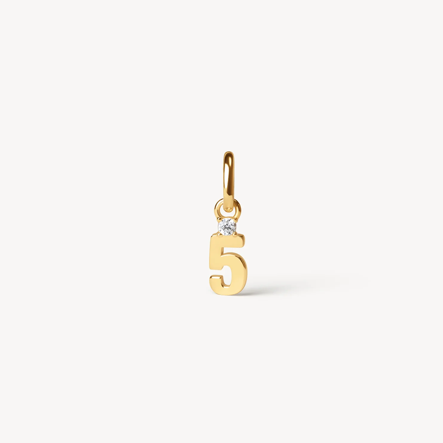 number 5 charm hillberg and berk gold vermeil