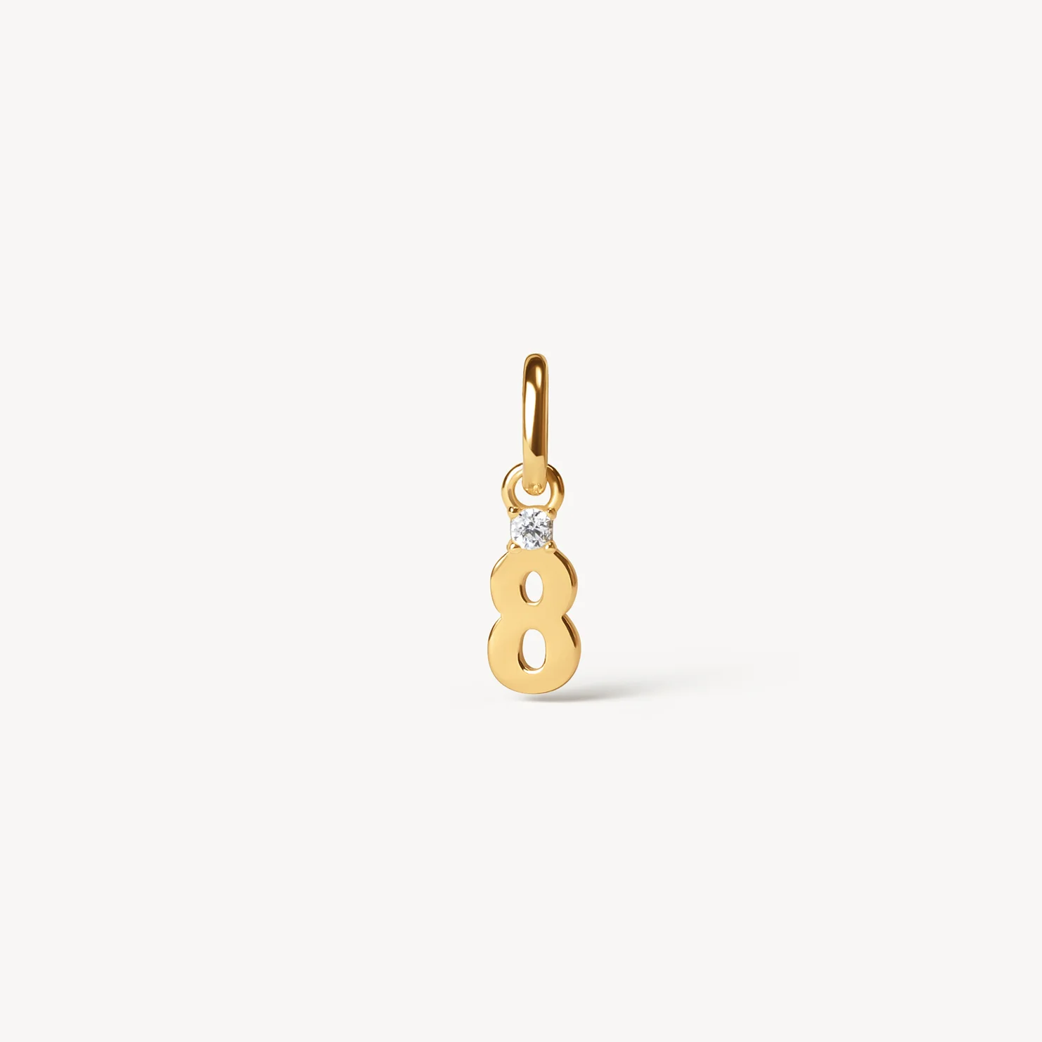 number 8 charm hillberg and berk gold vermeil