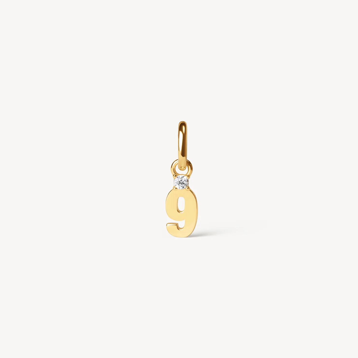 number 9 charm hillberg and berk gold vermeil