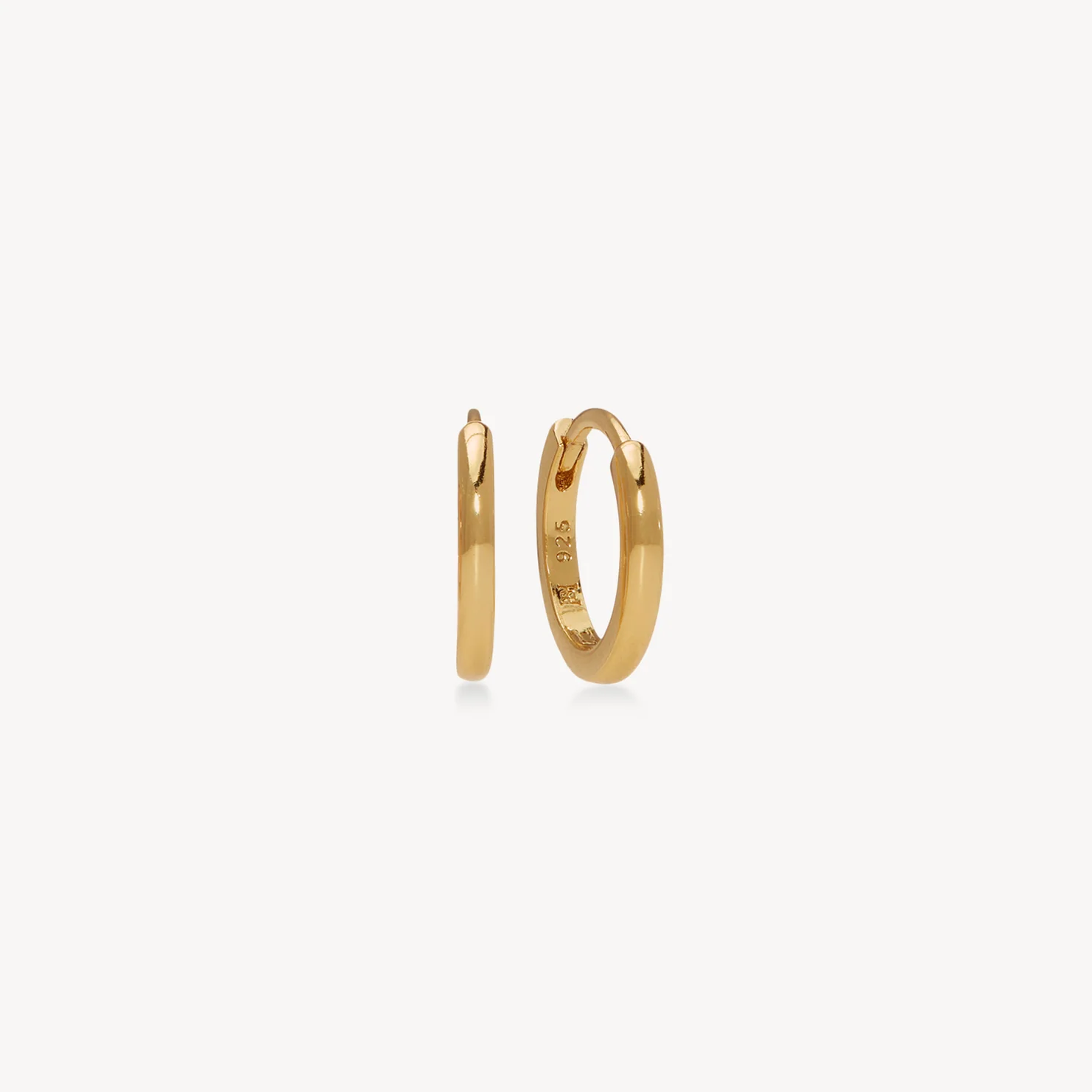 Mini Hoop Earrings hillberg and berk gold vermeil