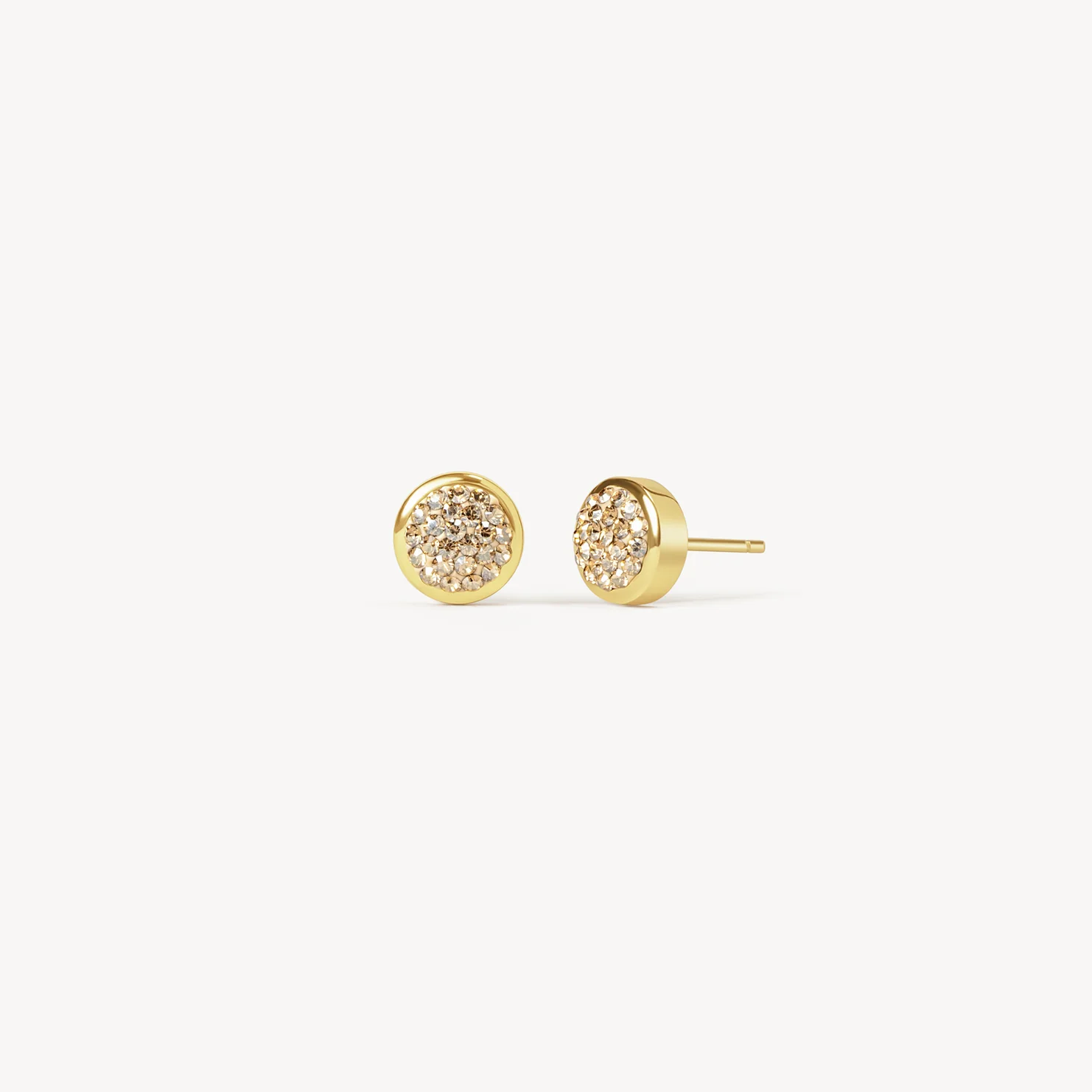 Sparkle Bezel Stud Earrings gold vermeil hillberg and berk