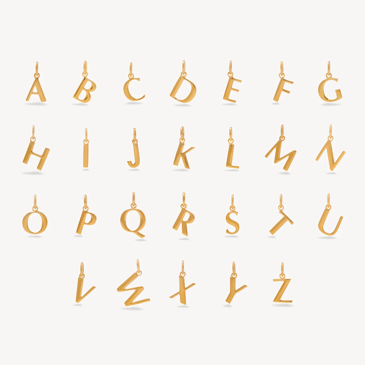 Gold Vermeil Letter Charms Hillberg and Berk Gold Vermeil Letter Charms Hillberg and Berk