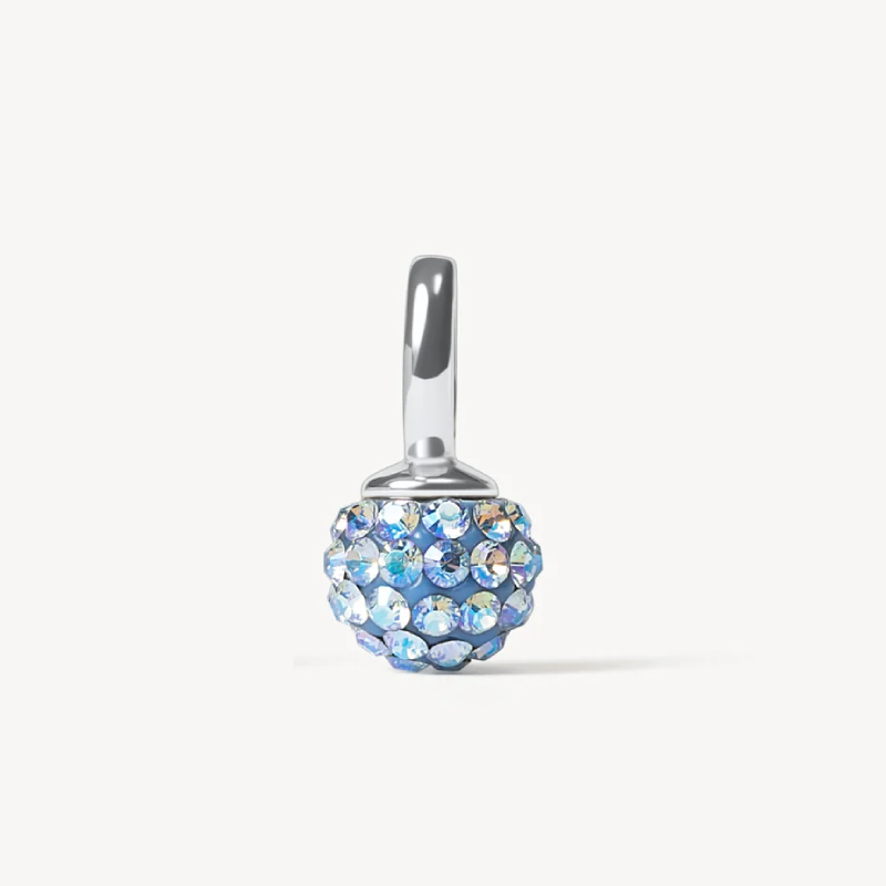 March birthstone sparkle ball charm aqua blue hillberg and berk March birthstone sparkle ball charm aqua blue hillberg and berk