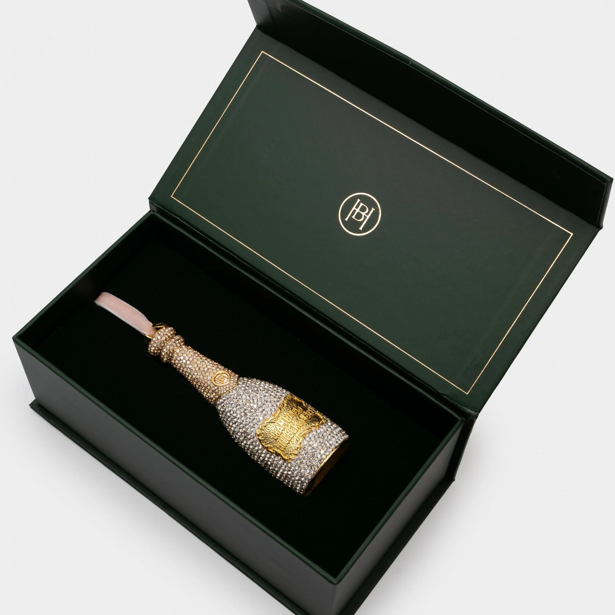 Cheers crystal champagne bottle holiday ornament hillberg and berk packaged Cheers crystal champagne bottle holiday ornament hillberg and berk packaged