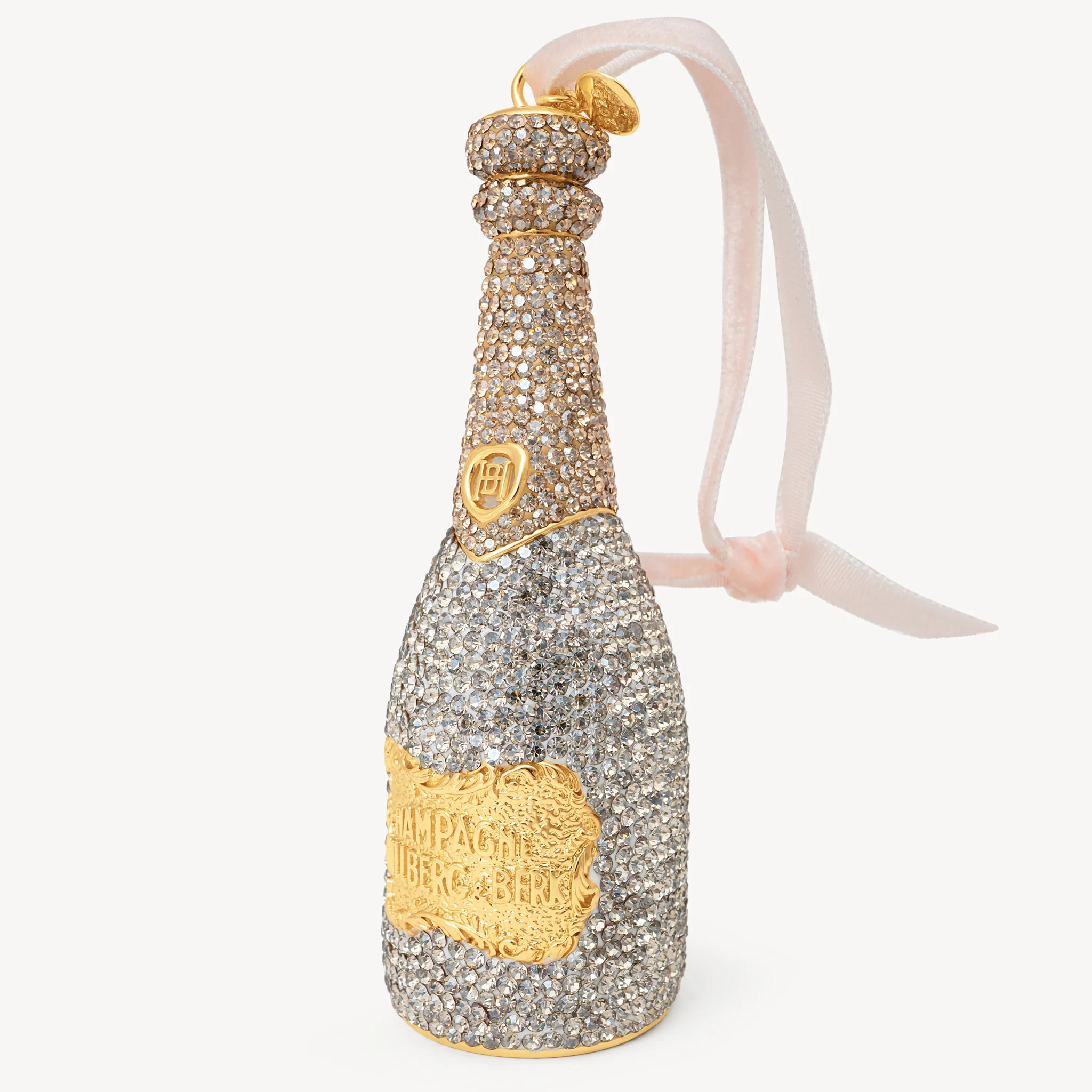 Cheers crystal champagne bottle holiday ornament hillberg and berk Cheers crystal champagne bottle holiday ornament hillberg and berk