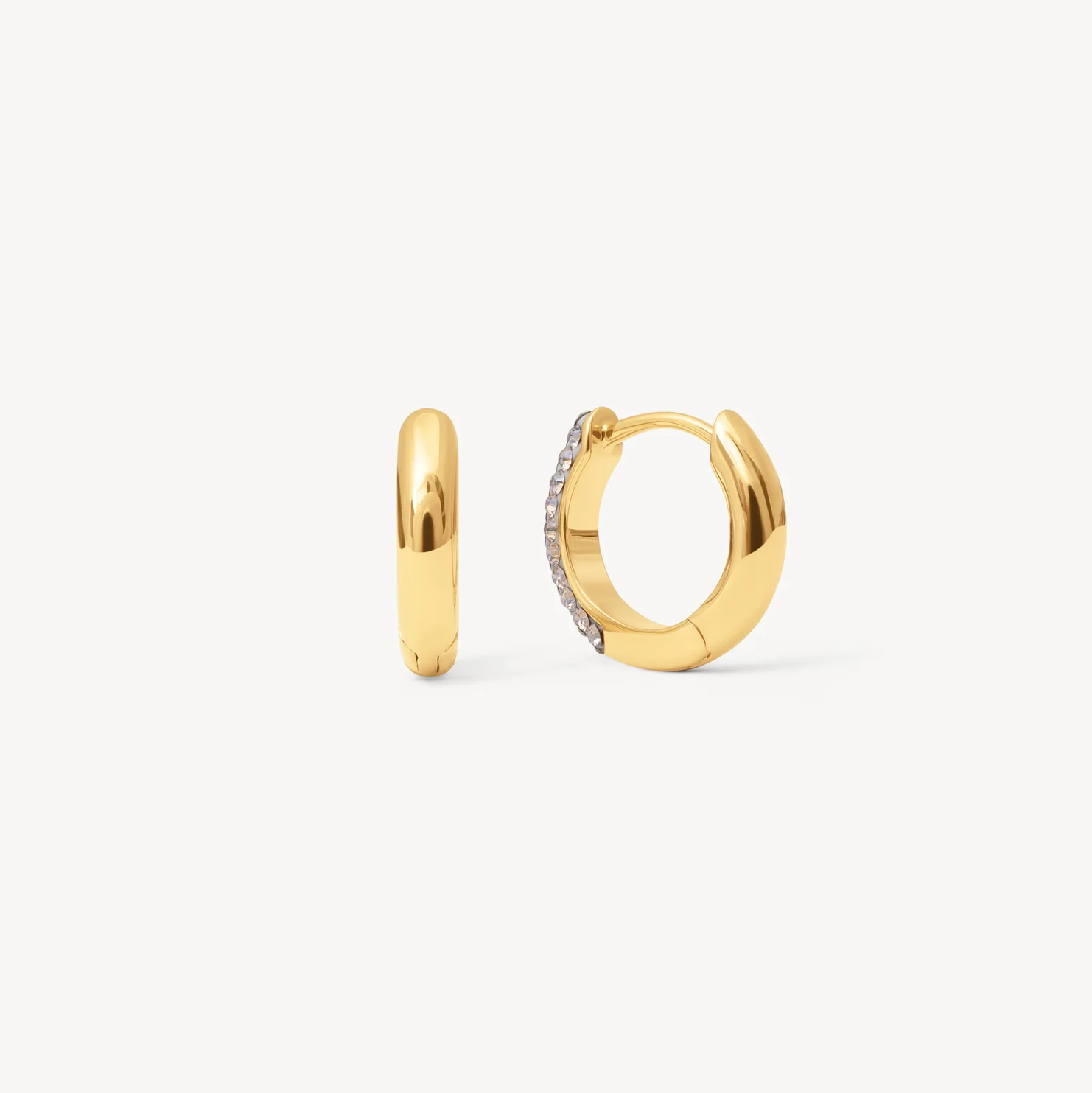 always on sparkle champagne crystal gold verrmeil huggie hooop earrings hillberg and berk back always on sparkle champagne crystal gold vermeil huggie hoop earrings hillberg and berk back