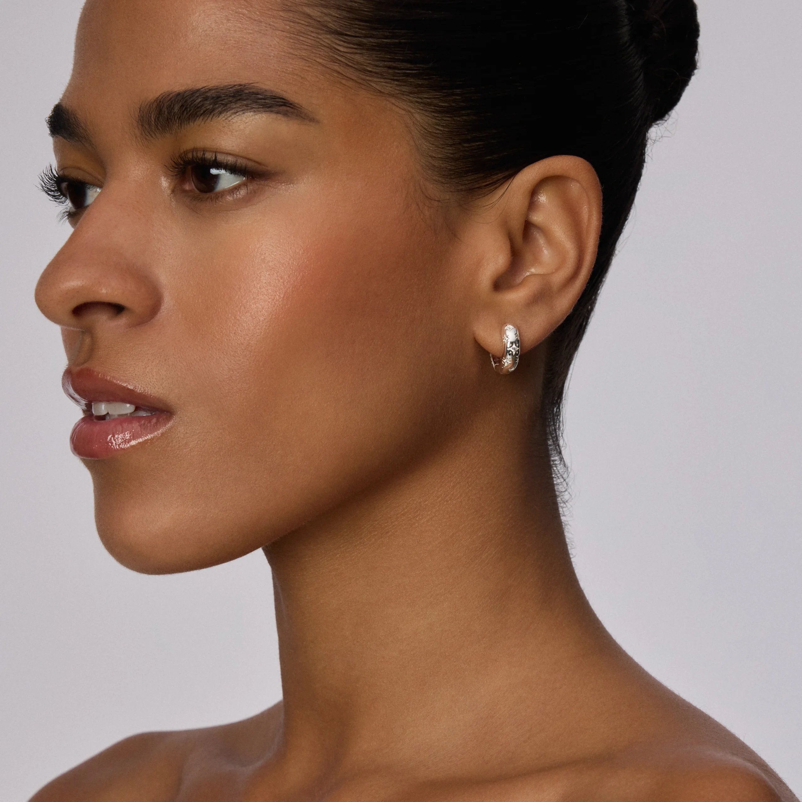 reversible star white crystal huggie hoops sterling silver hillberg and berk model 2 reversible star white crystal huggie hoops sterling silver hillberg and berk model 2