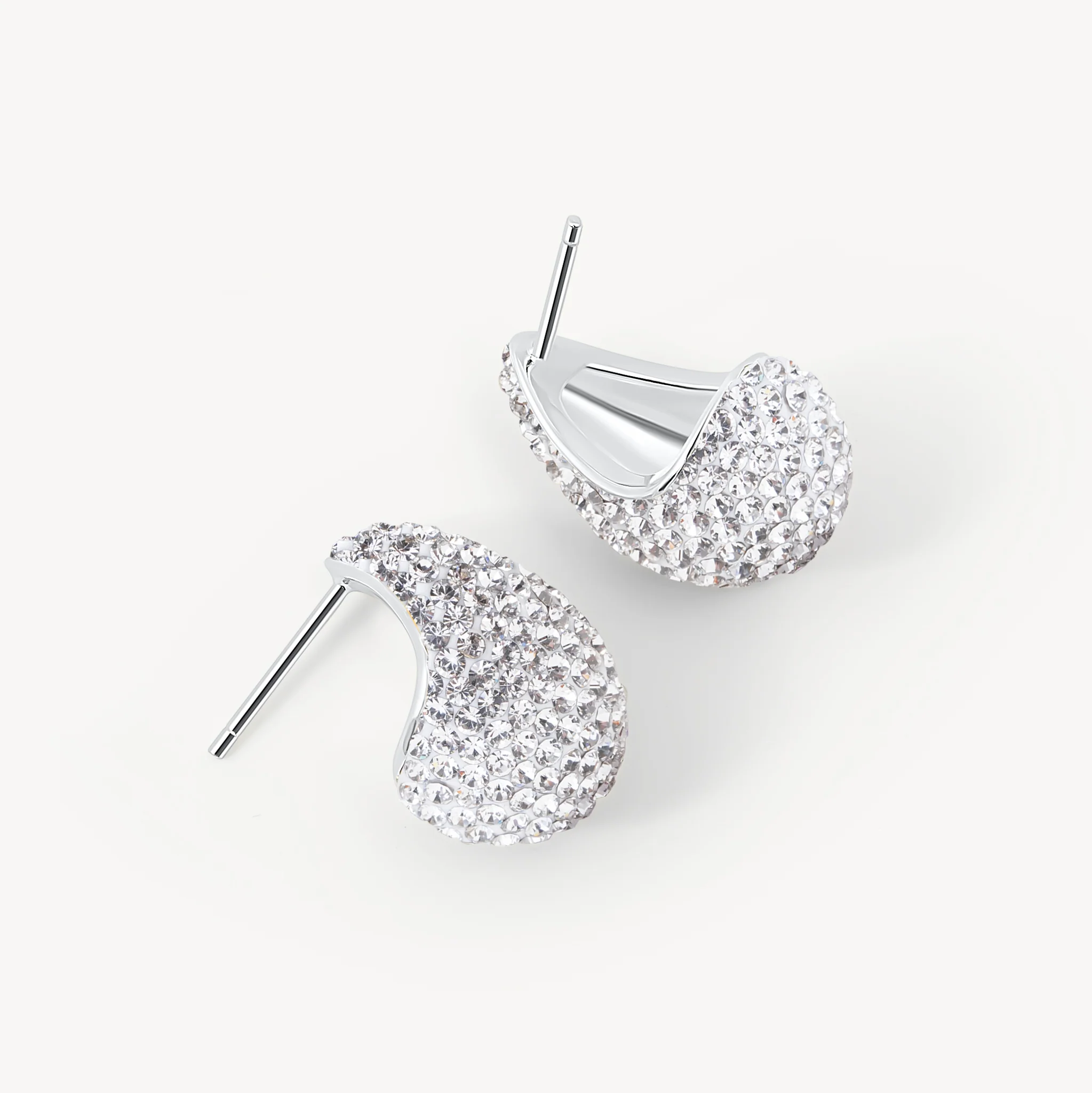 Hillberg and Berk Mini dream puffs sparkle stud earrings back Hillberg and Berk Mini dream puffs sparkle stud earrings back