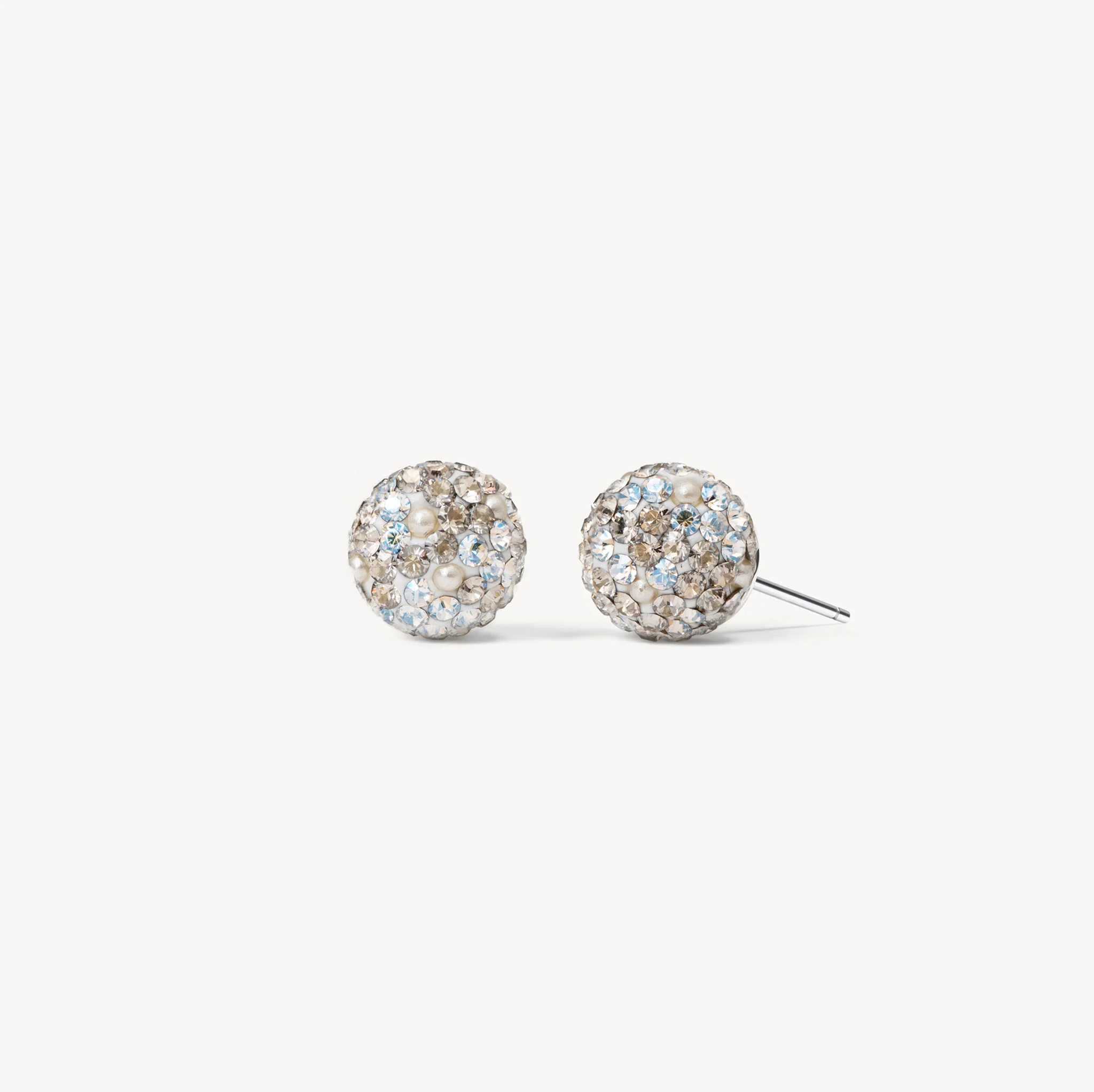 Hillberg and Berk Sparkle Glitz Ball Stud Earrings 8mm