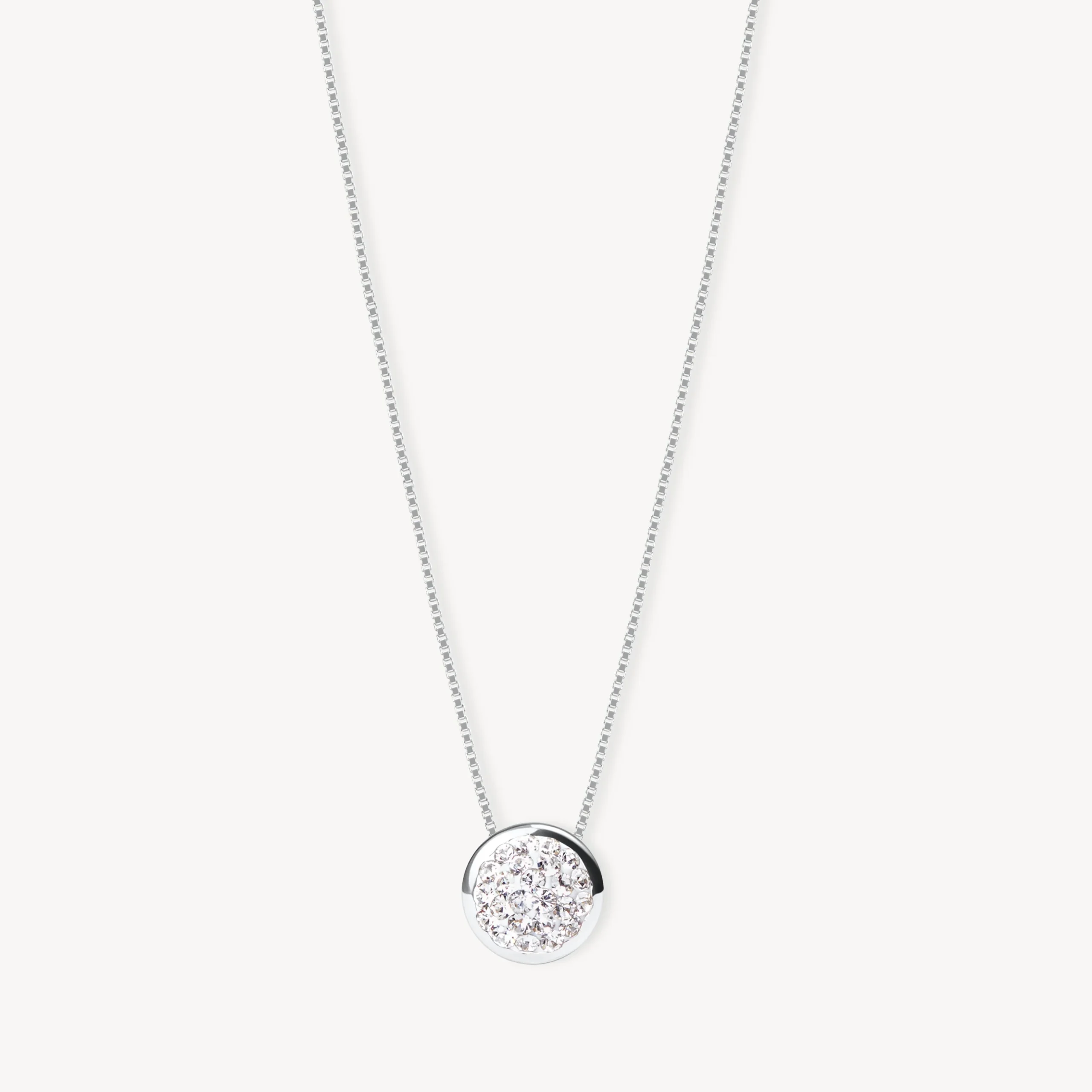 Hillberg and berk silver sparkle bezel charm necklace