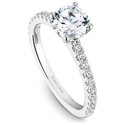 Noam Carver Pavé Solitaire Engagement Ring - Image 4