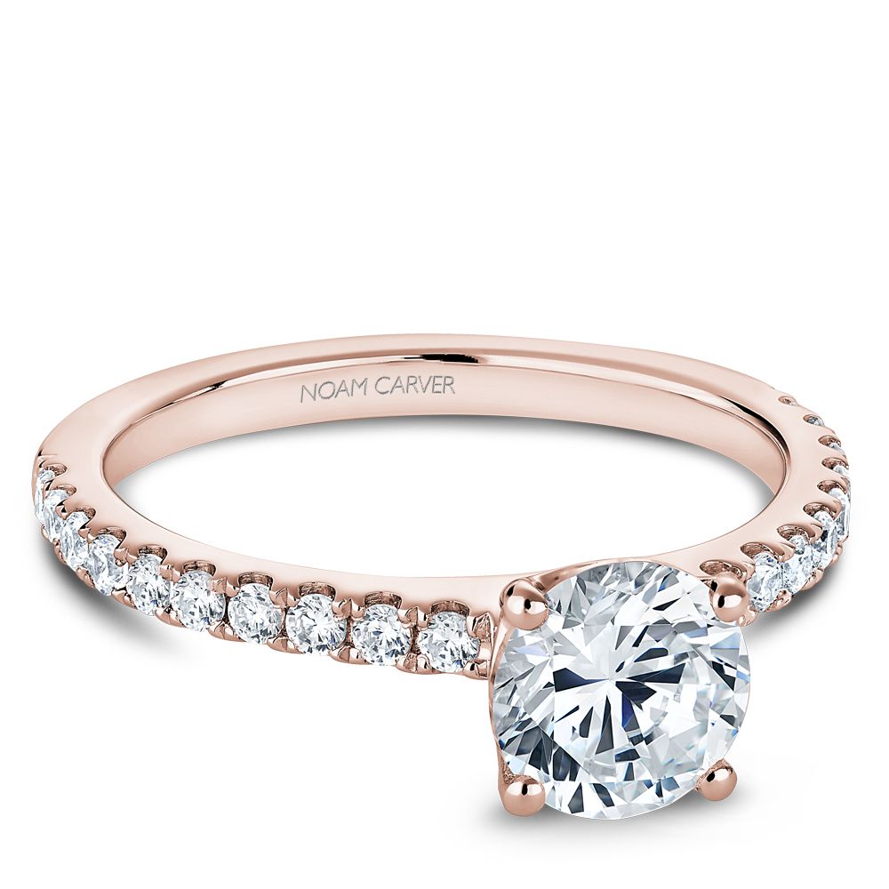 Noam Carver Pavé Solitaire Engagement Ring - Image 6