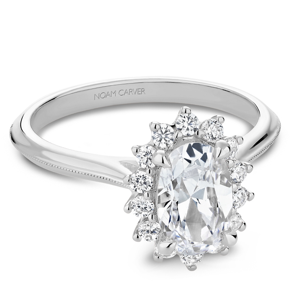 Noam Carver Sunburst Halo Engagement Ring - Image 5
