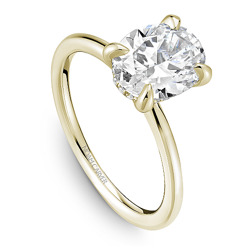 Noam Carver Oval Hidden Halo Engagement Ring - Image 6