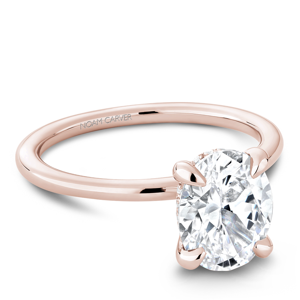 Noam Carver Oval Hidden Halo Engagement Ring - Image 5