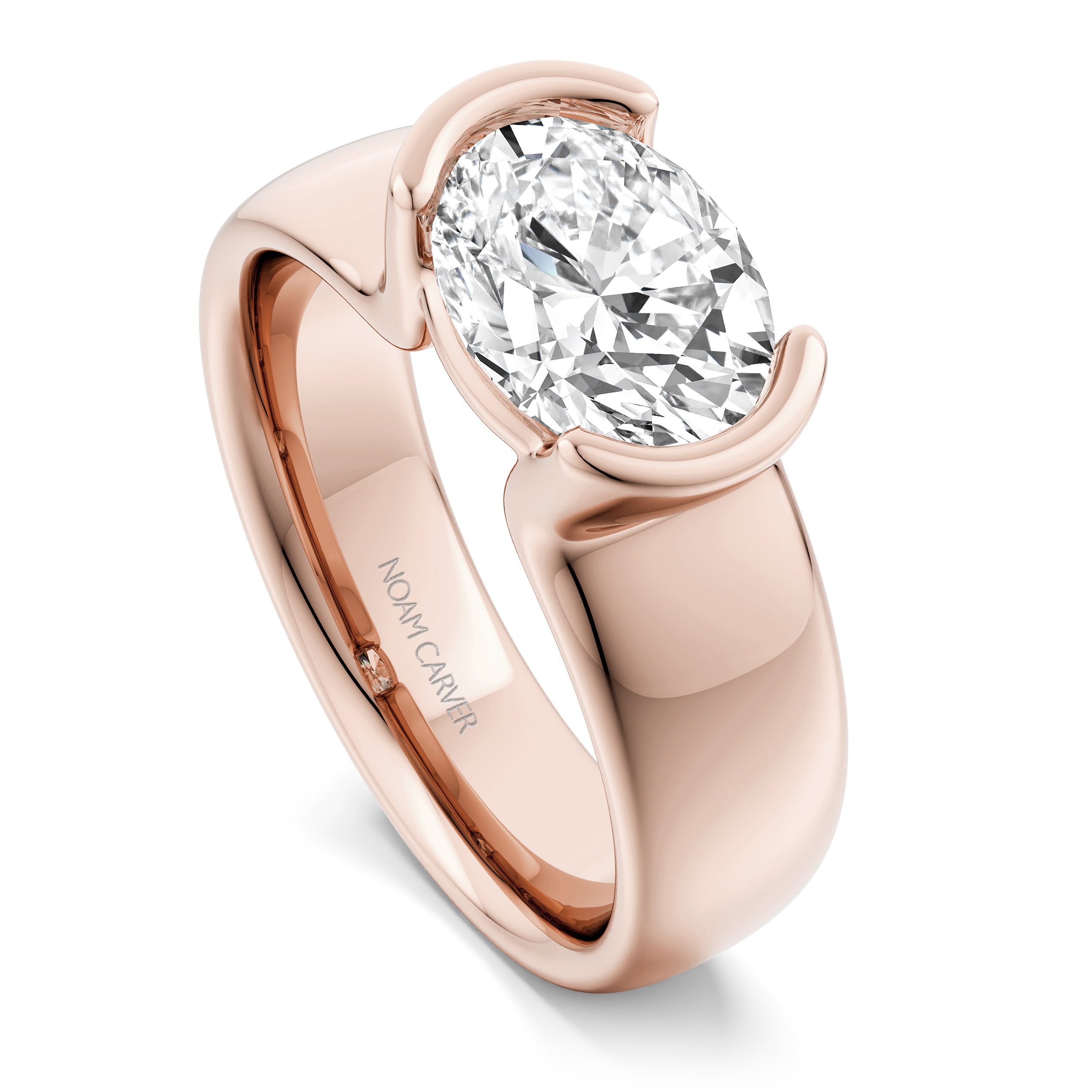 Noam Carver Oval East-West Engagement Ring - Image 6