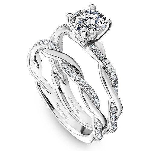 Noam Carver Diamond Twist Band Engagement Ring - Image 7