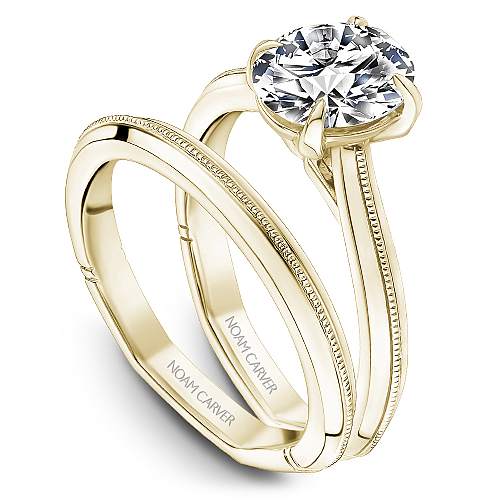 Noam Carver Oval Milgrain Solitaire Engagement Ring - Image 6