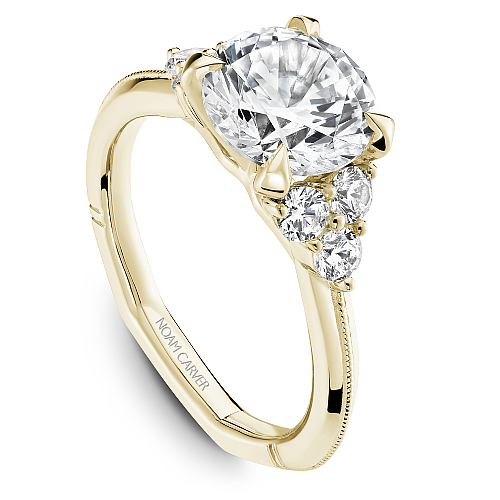 Noam Carver Round Diamond Accents Engagement Ring - Image 6