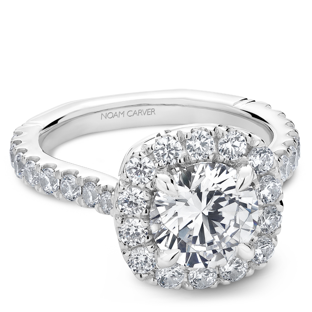 Noam Carver Diamond Halo Engagement Ring - Image 2