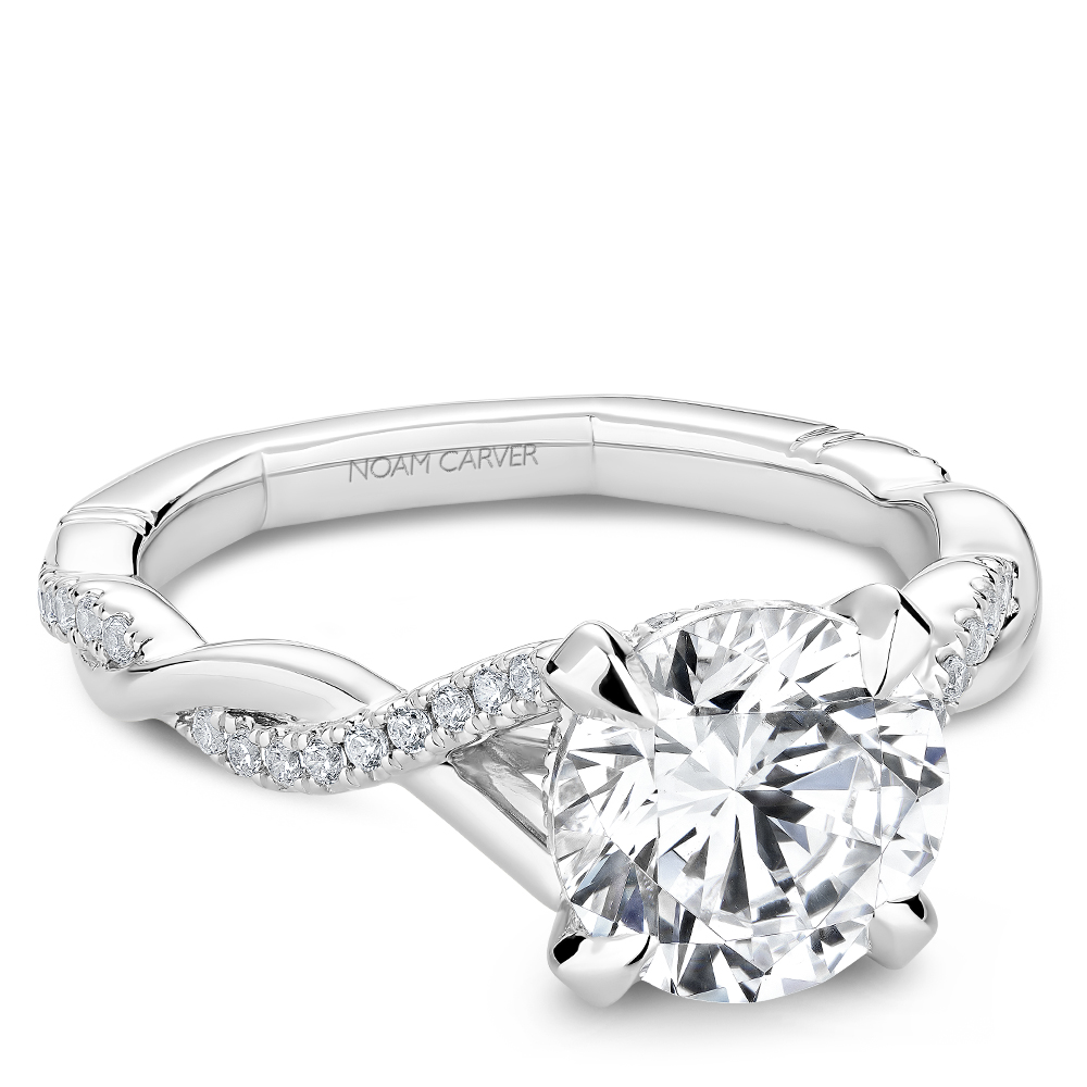 Noam Carver Diamond Twist Band Engagement Ring - Image 2