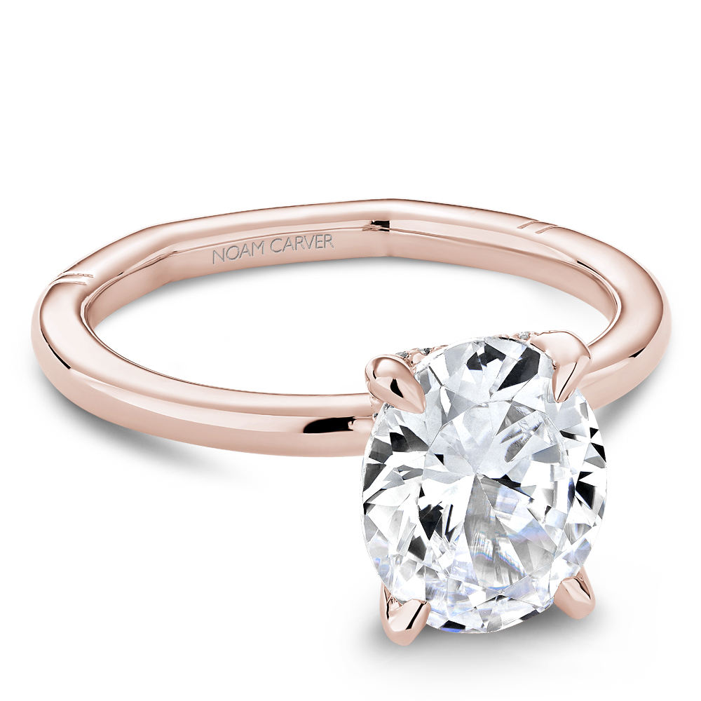 Noam Carver Oval Hidden Halo Engagement Ring - Image 4