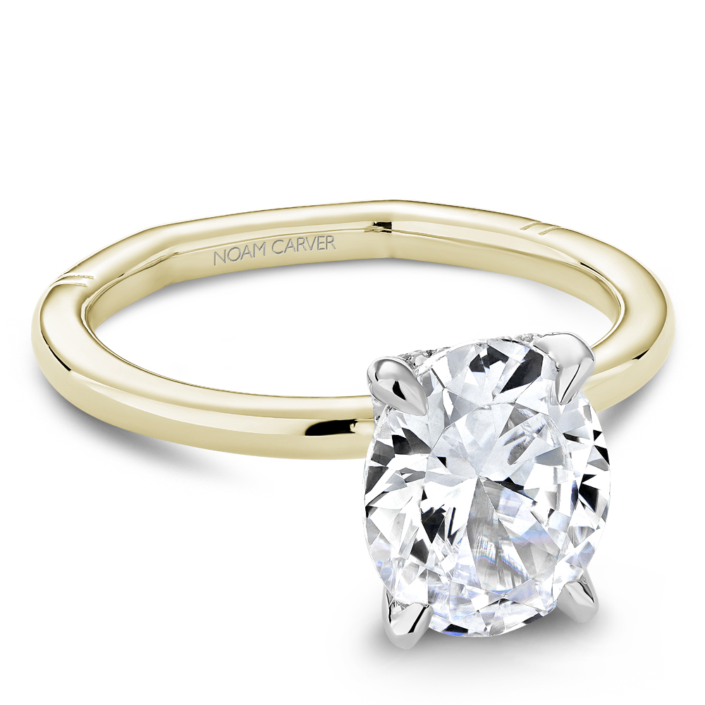 Noam Carver Oval Hidden Halo Engagement Ring - Image 2