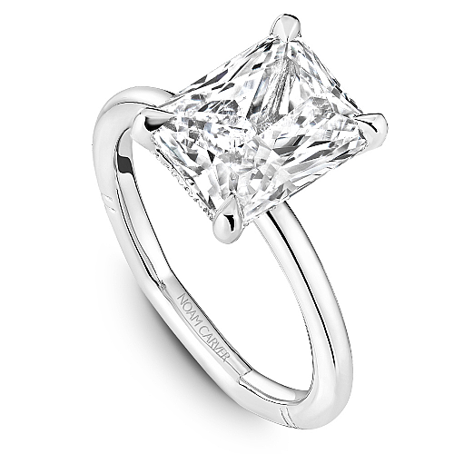 Noam Carver Radiant Hidden Halo Engagement Ring - Image 5